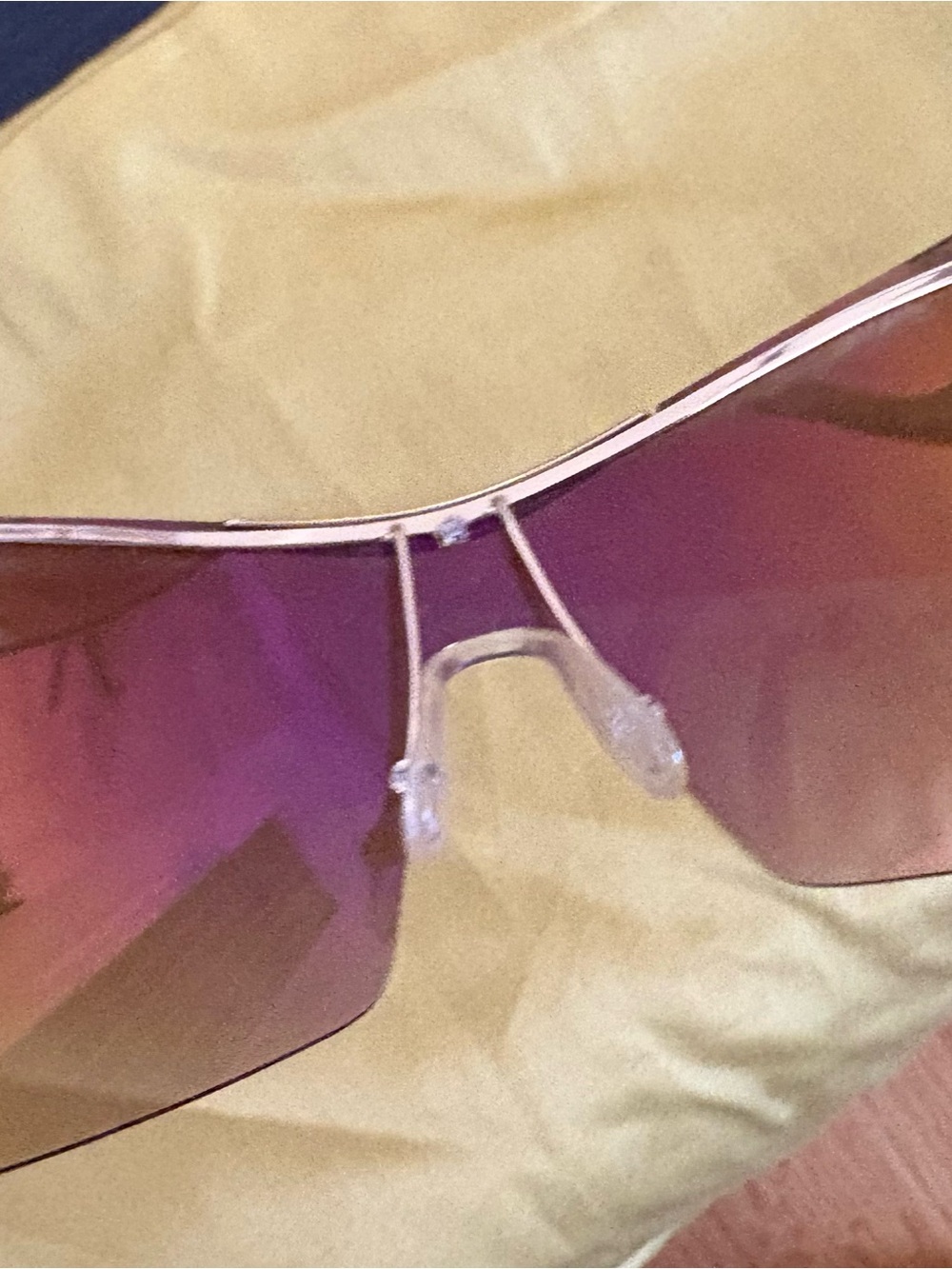 Dior Shield Sunglasses Brown Gradient Lens with Gold Trim - Picture 5 of 5
